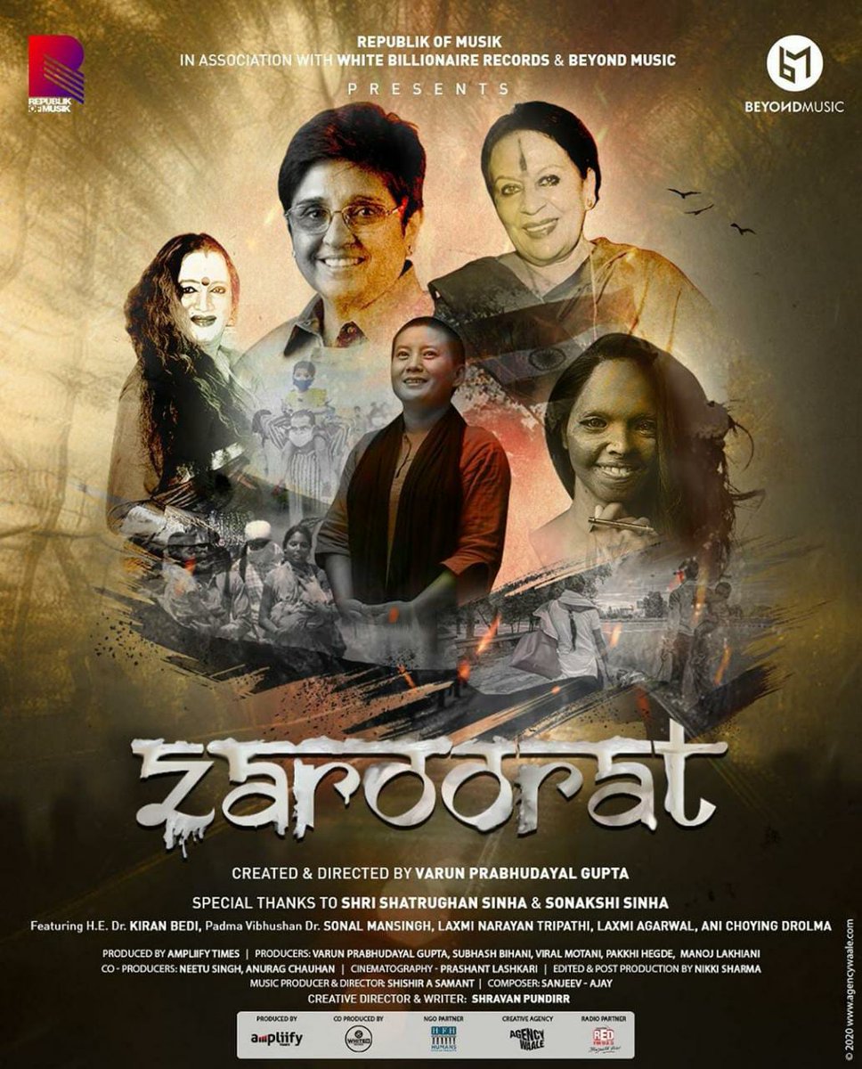 UrbanAsian's tweet image. #ForTheFirstTime @shatrugansinhaofficial
 &amp;amp; @aslisona team up for an upcoming musical initiative - #Zaroorat . Song comes out on October 1! 
.
Conceived, Conceptualized and directed by: @iamvarun_gupta
.
@thekiranbedi @MansinghSonal
Laxminarayan Tripathi @TheLaxmiAgarwal
.
