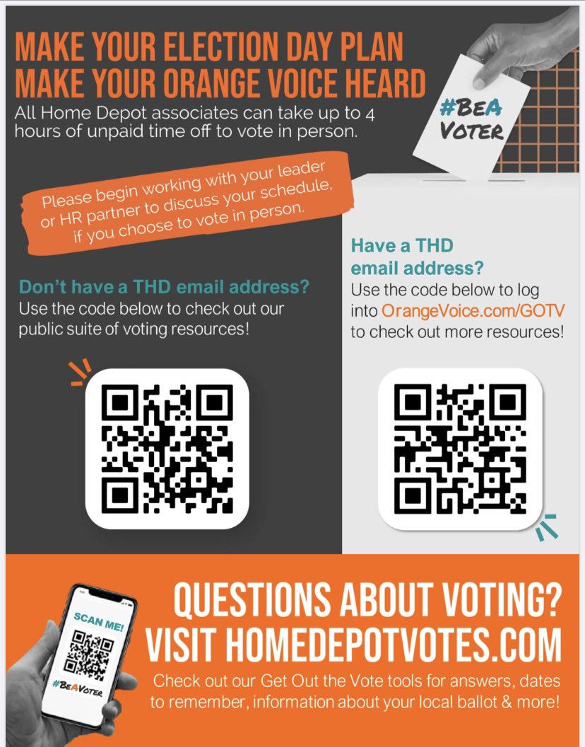 Make your Election Day plans! Have your #OrangeVoice heard! #BeAVoter