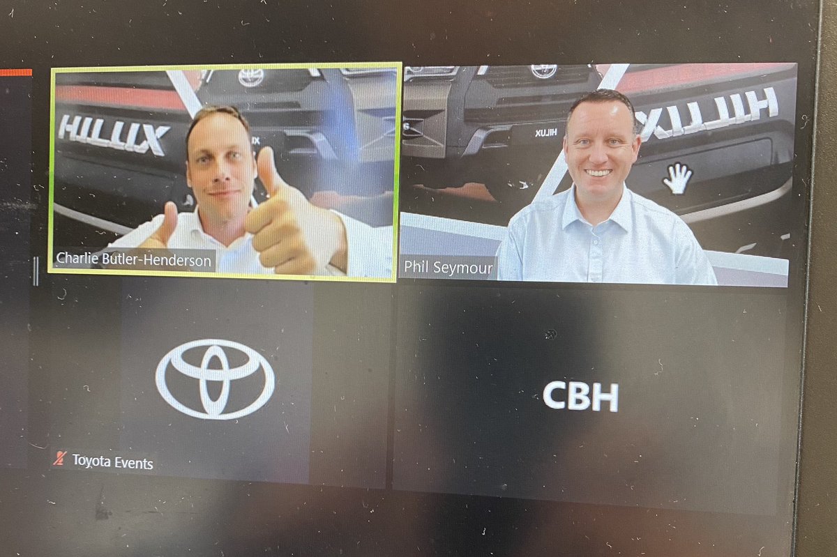 announcerphil's tweet image. The dream team is back at @rtslearning presenting online training for the launch of the fantastic new @ToyotaUK Hilux. Always fun to work with @CharlieBH_ 👍🏻