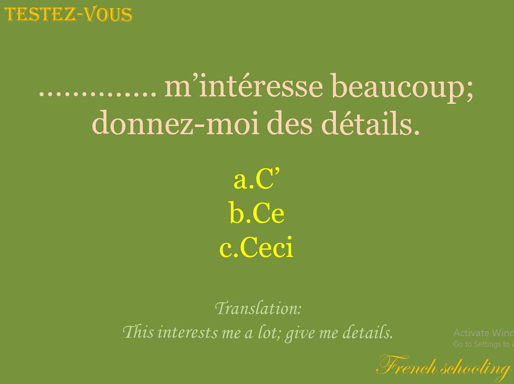 frenchschooling's tweet photo. Pratiquez votre français!
Quelle réponse est correcte?
#frenchschooling #learnfrenchonline #frenchquiz #testez_vous https://t.co/LXbqR6JATa