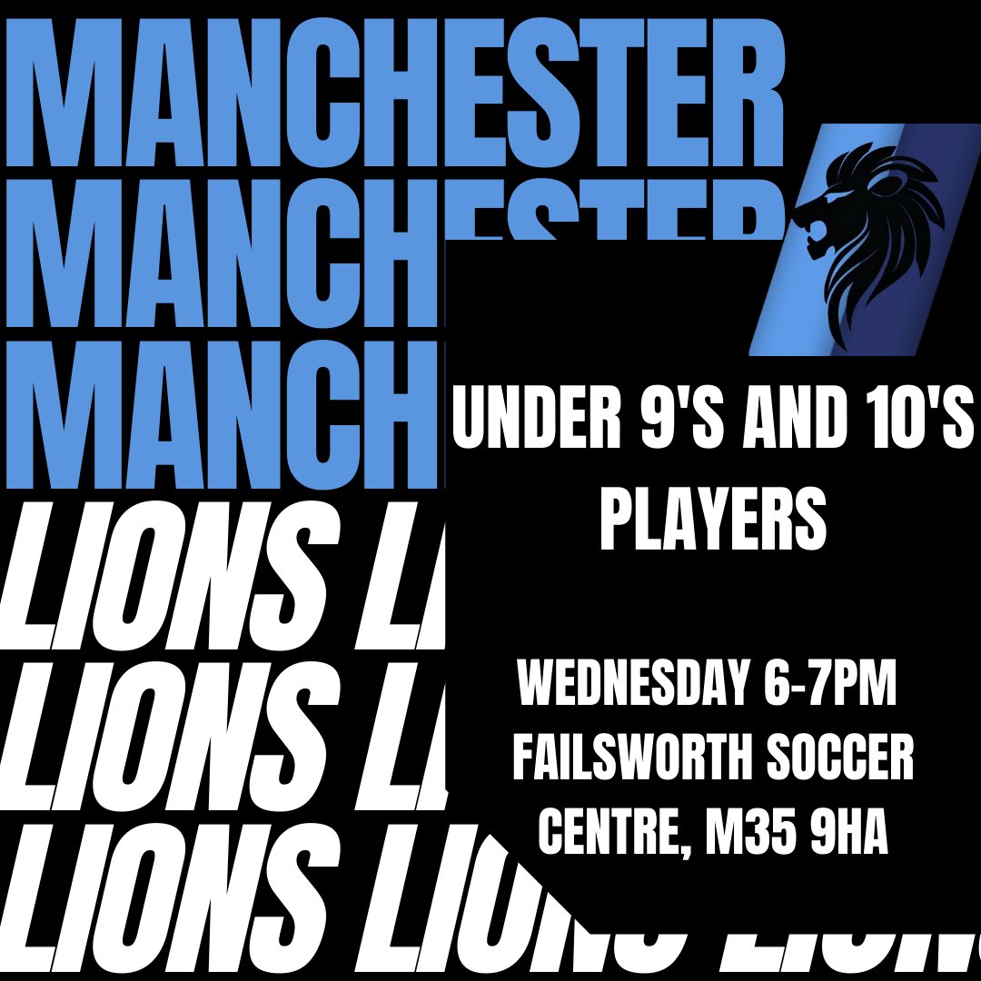 Looking for this seasons Under 9's and 10's Players! If you know anyone, or you're looking for an extra team or extra training send me a message! 🦁⚽️⁣
⁣
Wednesday Evening 6-7pm!!⁣
⁣
#manchester #football #footy #coach #coaching #coaches #happiness #growth #development