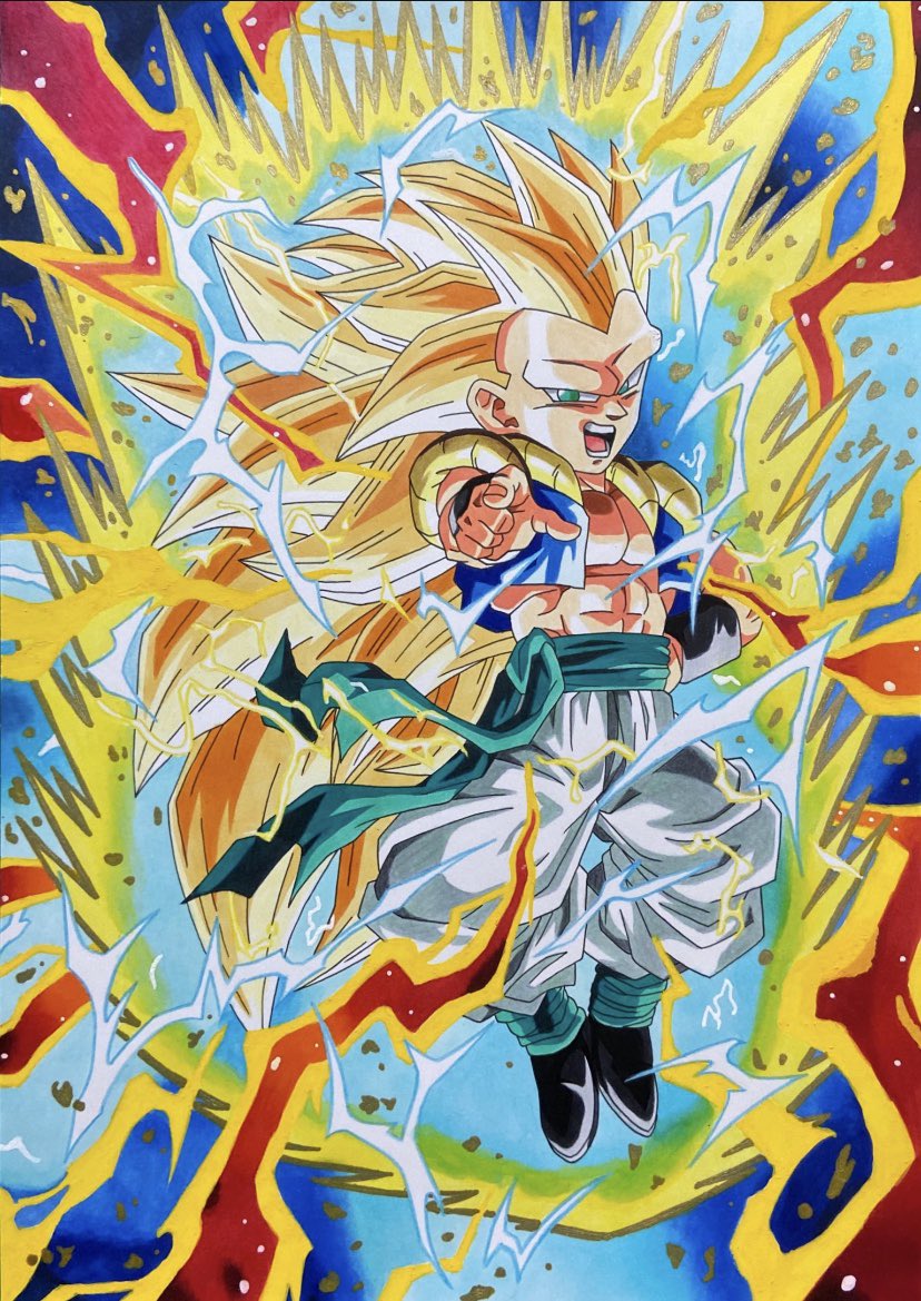 super saiyan 1boy blonde hair solo male focus open mouth muscular  illustration images