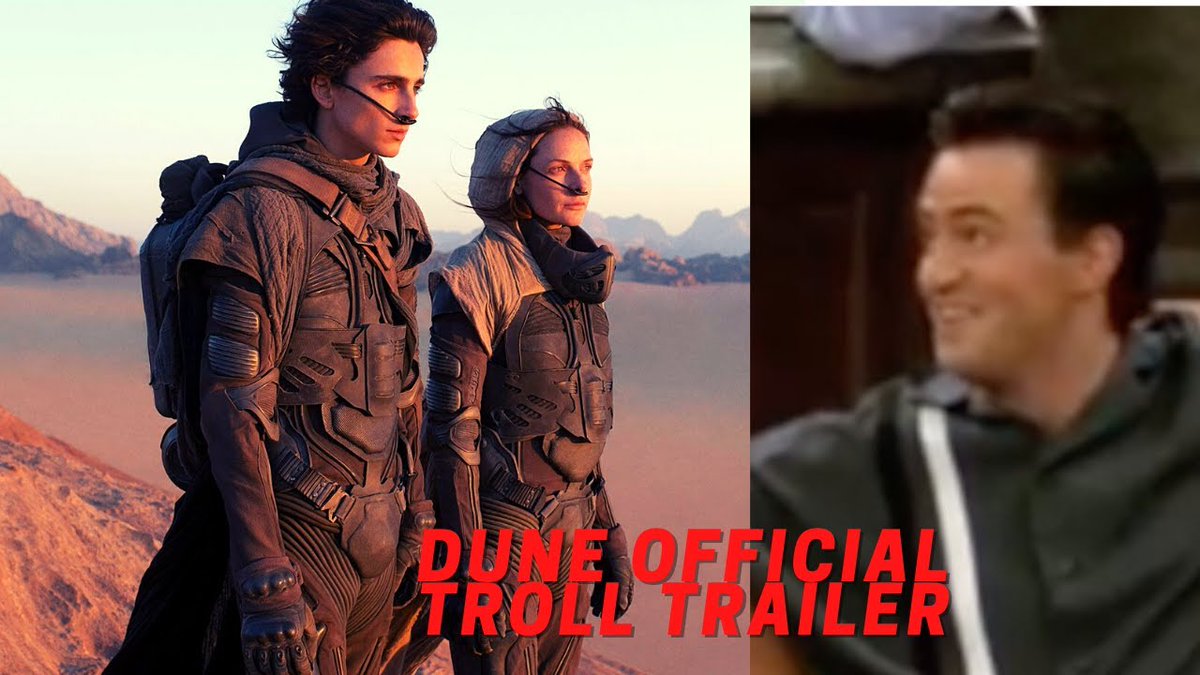 techno1log's tweet image. New upload - "Dune Official Troll Trailer | Premium Clips | Dune Trailer Trolled"

Watch Now: youtu.be/GwFuguXClfc