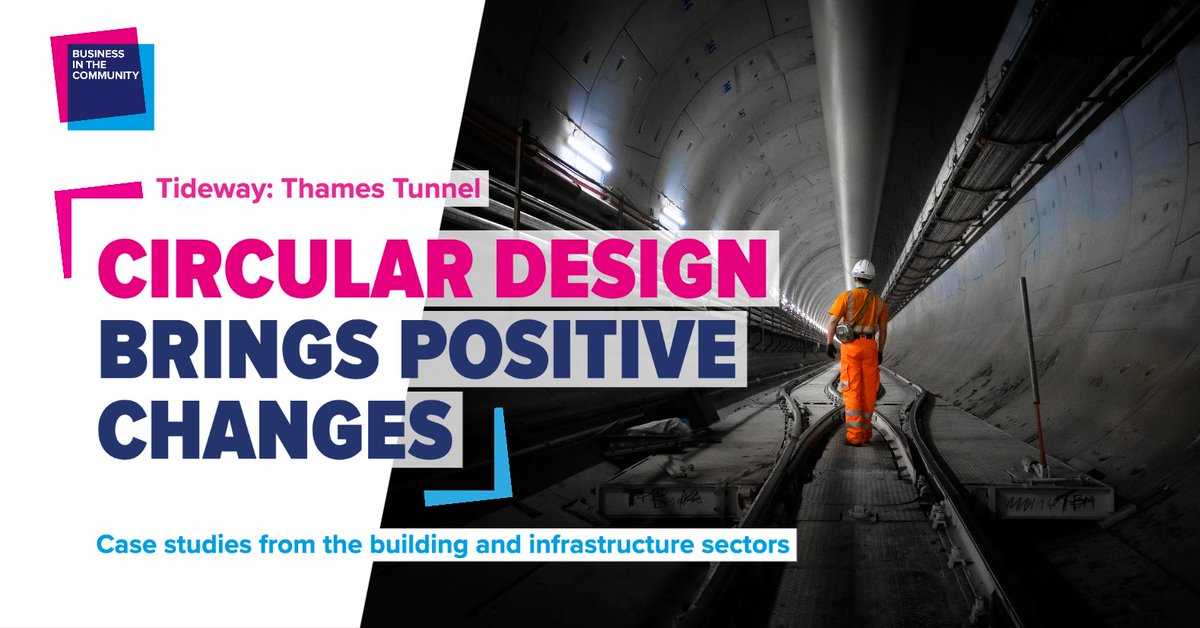 BITC's tweet photo. The Tideway project is a 25km sewage tunnel running under the River Thames. Discover how embedding new thinking in ways of working resulted in saving 16% volume of concrete used across the central section @TidewayLondon #CircularEconomy #CircularBuildings https://t.co/juTDV1YlYY https://t.co/MSUPuG2mvm