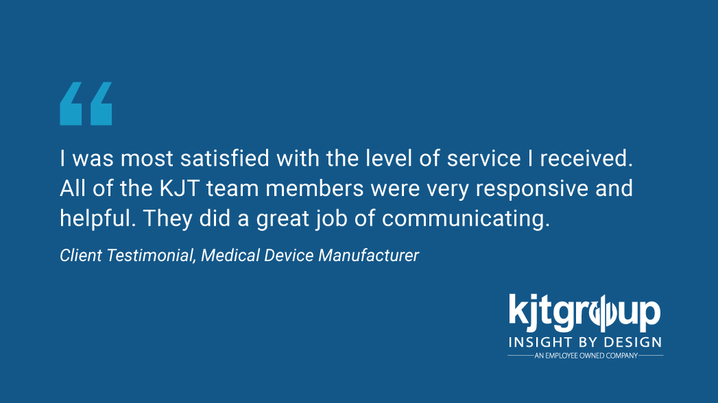 KJTGroup's tweet photo. We strive to develop sustainable, mutually beneficial relationships with our clients, and within our organization - communication is key!

#MRX #Pharma #medicaldevice #KJTstrong #EmployeeOwned #TestimonialTuesdays https://t.co/rWgRCsK1zA