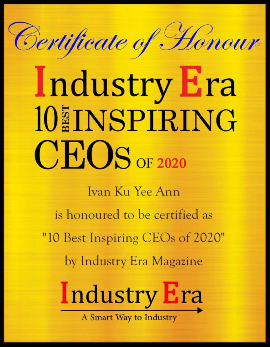 OfficialLedgit's tweet photo. Once again, The Ledgit Team has achieved yet another great milestone in 2020! Congratulations to the Founder and CEO of Ledgit, Mr. Ivan Ku for being recognized as the "10 Best Inspiring CEOs of 2020" by Industry Era Recognition Magazine!
#Ledgit @IndustryEra #10BestInspiringCEOs https://t.co/HqcRs77nMu