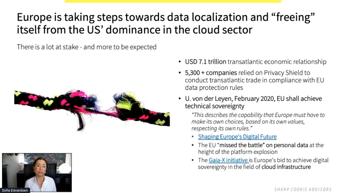 IDCNordic's tweet photo. LIVE UPDATE: Sofia Edvardsen from Sharp Cookie Advisors talking about Security in the cloud -IDC Digital Forum on Security (Sweden) #IDCSecurity20 https://t.co/cVRhyu7RrO