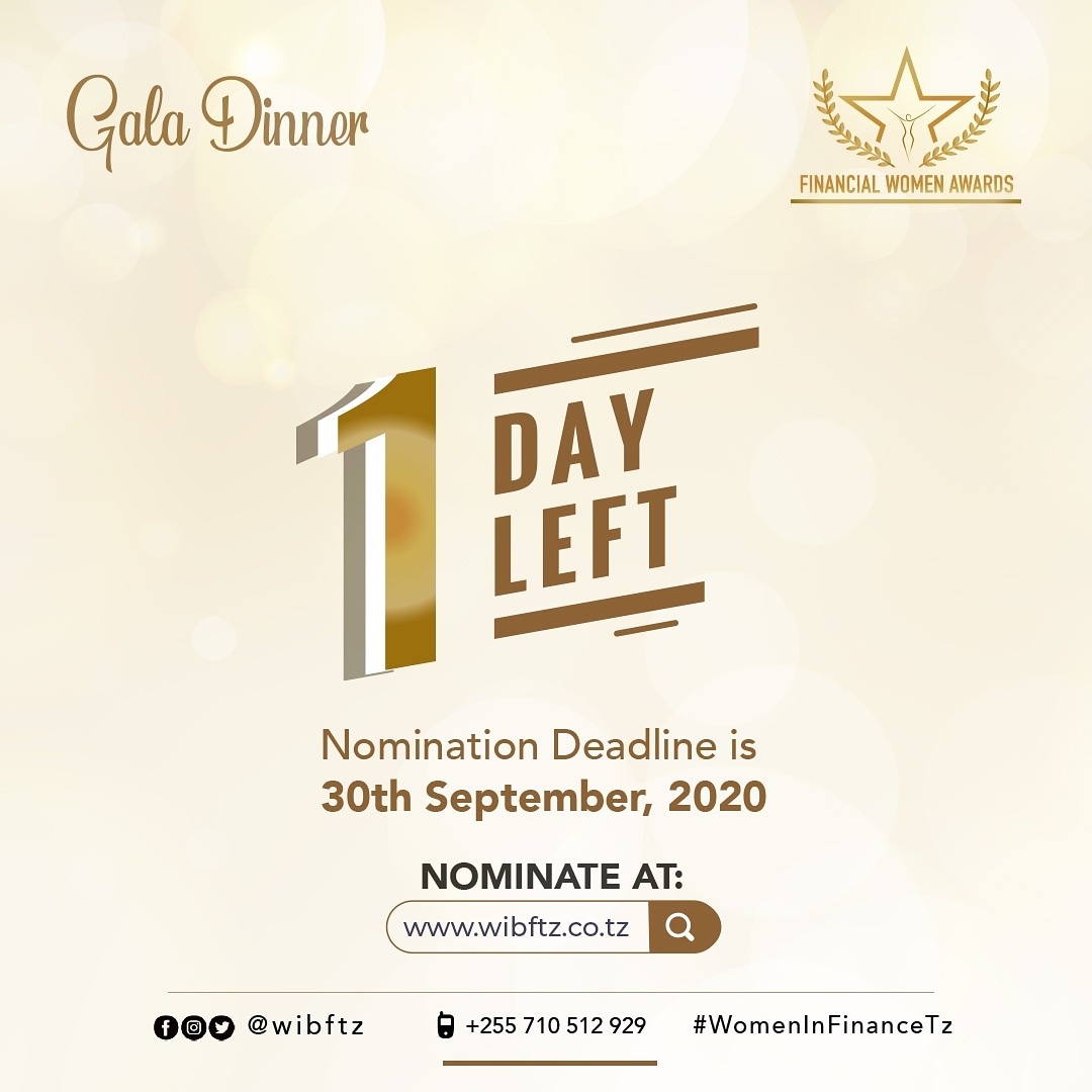 The deadline for nominations are fast approaching for the #FinanceWomenAwards.  Don’t miss out on this chance to nominate yourself or a colleague. Deadline for nominations is 30 Sep. 

Self-Nomination bit.ly/33jXtYj   

 Suggest Nominee  bit.ly/3bPpt9P