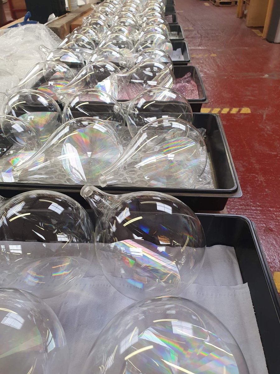Jess_LloydJones's tweet photo. These glass babies are getting ready for install in 2 weeks time ! Specially made for the atrium of the brand new Rowan View mental health facility in Maghull, Merseyside. #creativeglass #artcommission https://t.co/sTuarOUM03