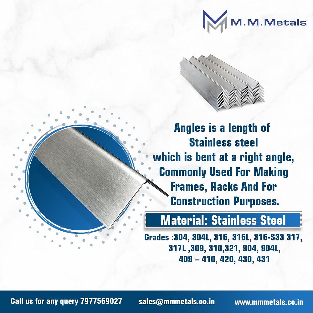 MMMetals1's tweet image. We are  known supplier and manufacturer of SS Angles, which is silted to close acceptances and inspected according to client's specifications
.
 #316stainlessteel #spooling #welder #wholesalesupplier  #stainlesssteelangles