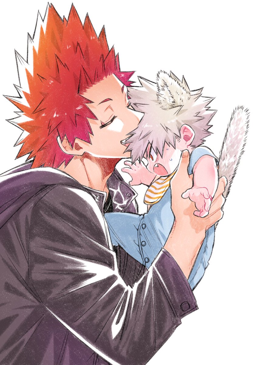 bakugou katsuki spiked hair multiple boys 2boys male focus tail animal ears red hair  illustration images