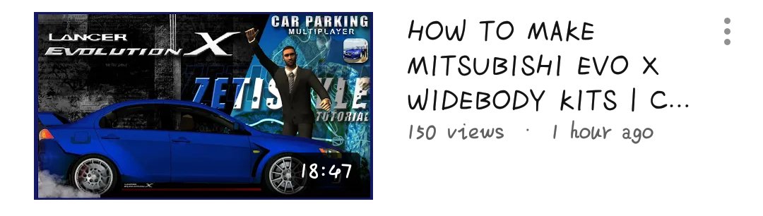 Car Parking Multiplayer ๐ | zeti
โข widebody โข
#CarParkingMultiplayer #CPM #Gaming #Gameplay #Game #Openhood #Livery #Widebody #LibertyWalk #Tutorial #RustyDecals #YouTuber #YoutubeGaming #zeti #MitsubishiEvoX https://t.co/ZDfdj2foFx