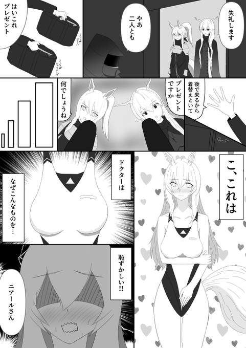 シャイニングとニアールがイチャイチャする漫画 #アークナイツ #明日方舟 