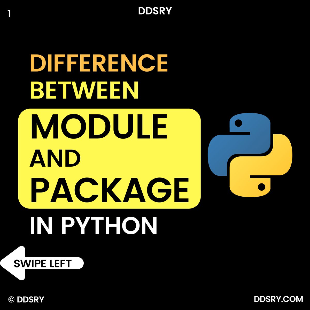 DDSRY21's tweet image. Difference Between Module and Package in Python Programming Language Explained By DDSRY.

#PythonModule #PythonPackage 

⬇️