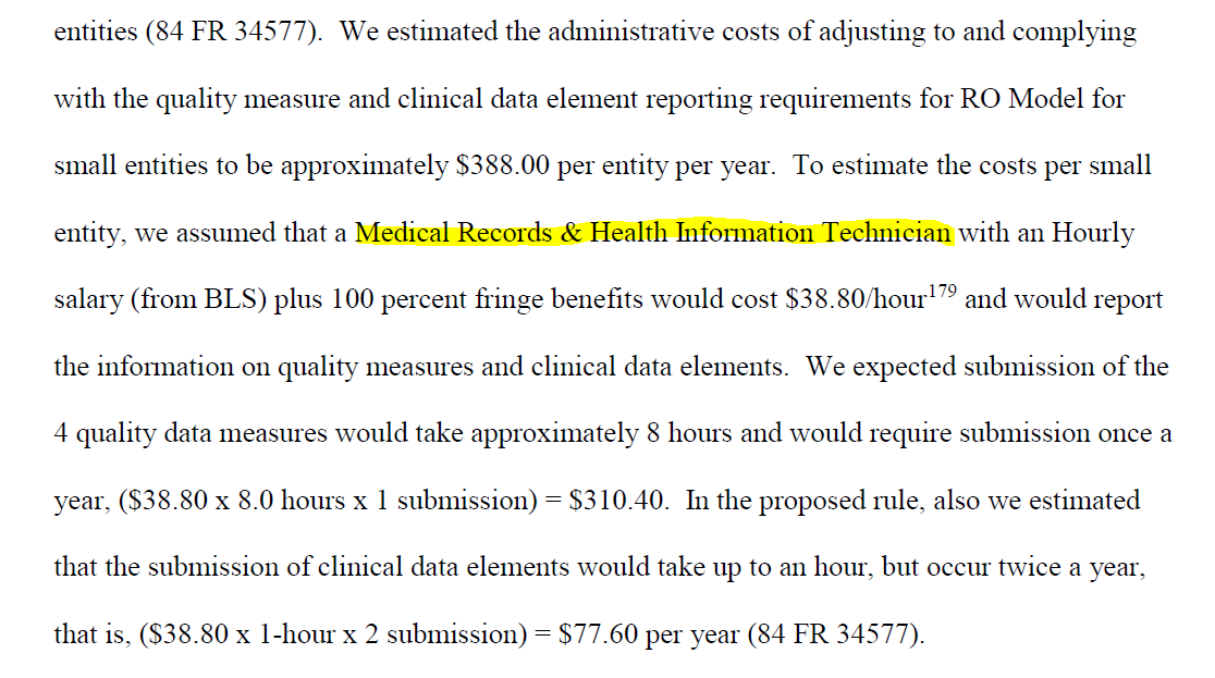 j_luh's tweet image. For those small/rural #radonc practices in the #ROAPM, how many actually have a &quot;Medical Records &amp;amp; Health Information Technician&quot;? Where can you find one? 

#PatientsOverPaperwork #qualityreporting