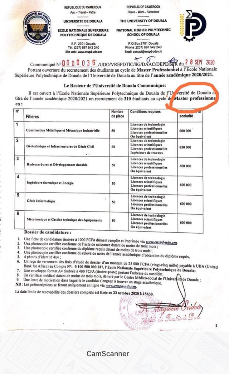 MbouleSr's tweet image. @PrJacquesFame Bonjour M. le Ministre. Ma réaction au sujet du communiqué ci-joint:
😲Ce sont des *Ingénieurs* que l’on forme dans une École d’Ingénieurs... pas des Masters professionnels... Il y a confusion et mélange de genres!😰 #ingenieur #masterprofessionnel #enspd #enspy