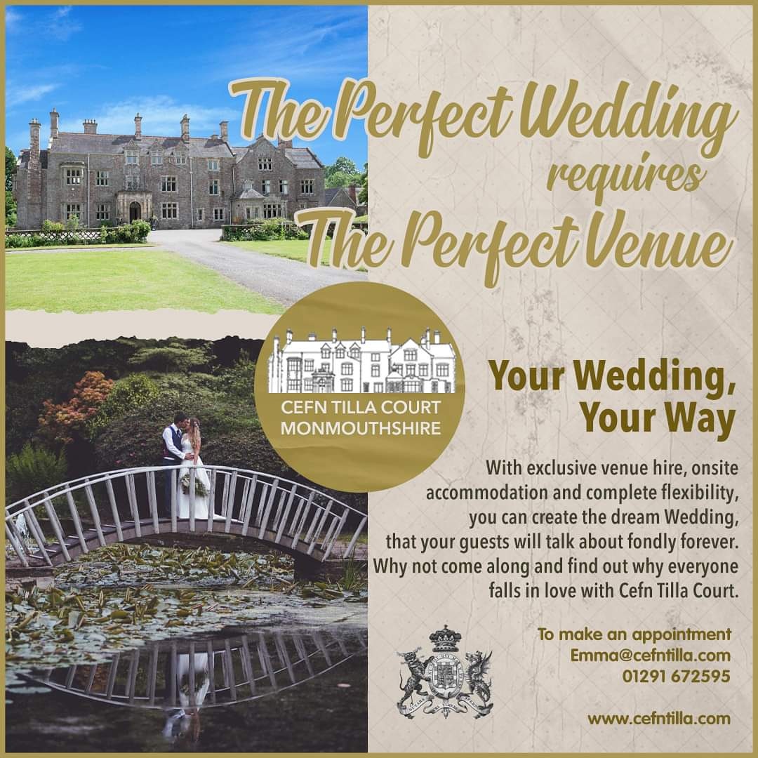 The Perfect Wedding Day requires The Perfect Venue - Cefn Tilla Court.

Offering exclusive hire and a blank canvas approach, you can create the picture perfect wedding. 
emma@cefntilla.com

cefntilla.com

#Weddingvenue #ExclusiveHire #Weddings #weddingreception