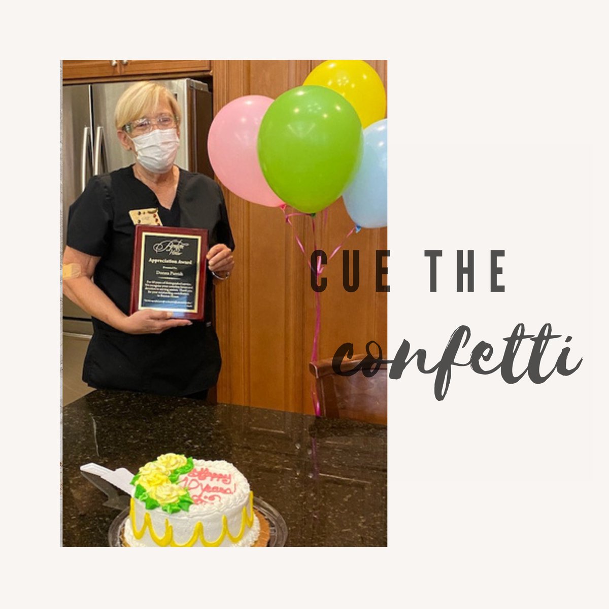benton_house's tweet image. #BentonHouse of #Newnan is celebrating our #Healthcarehero Donna today for her ten year work anniversary! Thank you for being part of our family! 🎉