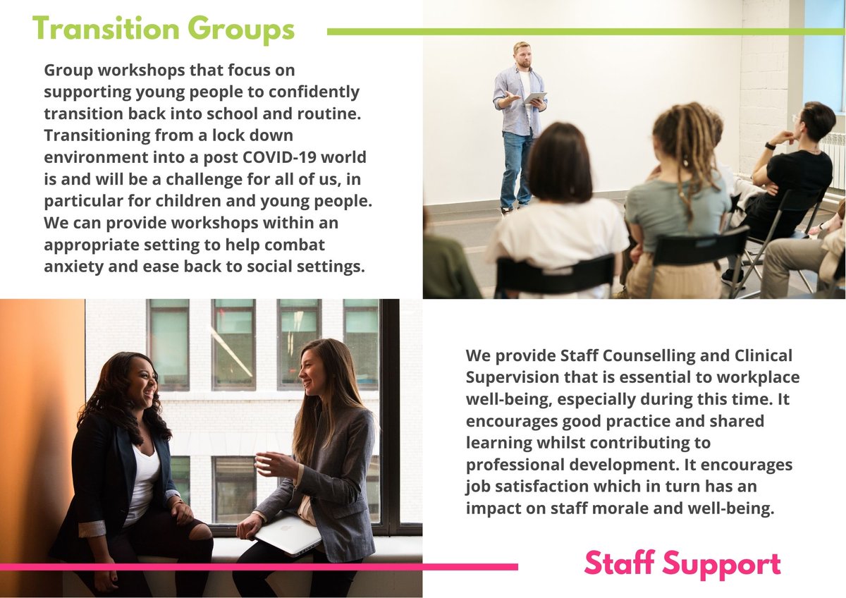 MurrayHallCT's tweet photo. We have a range of supportive services for mental health and emotional well-being available during these crucial times of TRANSITION. Can be accessed for schools, CYP providers and workplaces ๐ #BreakingBarriers #MurrayHall https://t.co/T3wfy2NCpS