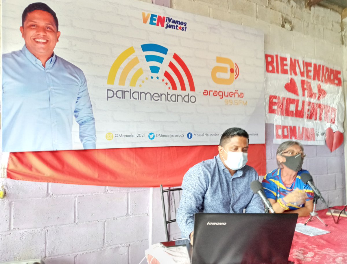 #29Sep Ya comenzamos con la edición N°48 del programa #Parlamentando por la #995FM desde la comuna Samán de Güere y al lado de nuestro pueblo como nos enseñó el Comandante Chávez, me acompaña la candidata a la AN <a href="/marypazreg/">Maria Regueiro</a> ¡Nosotros Venceremos! #UnidadPatriotaAnteELBloqueo