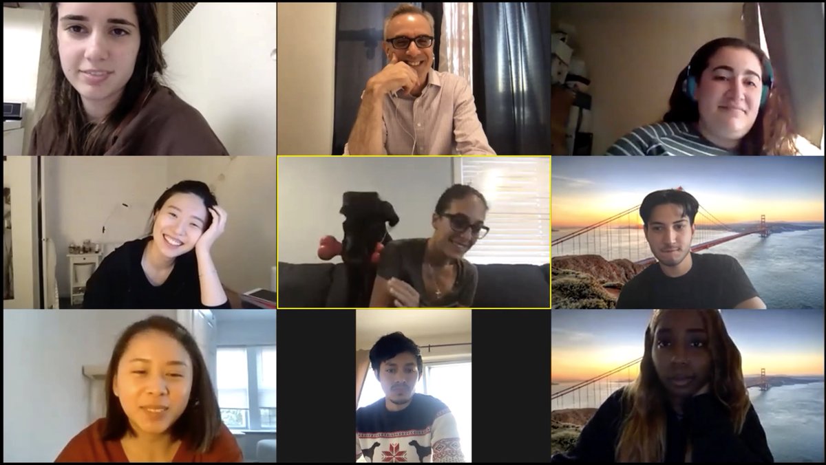 josephlocicero's tweet photo. Always fun when a puppy crashes a Zoom class. #onlineeducation #learningfromhome #AcademicDogs #ZoomPets #loveteaching https://t.co/sJ9jhoMmUv