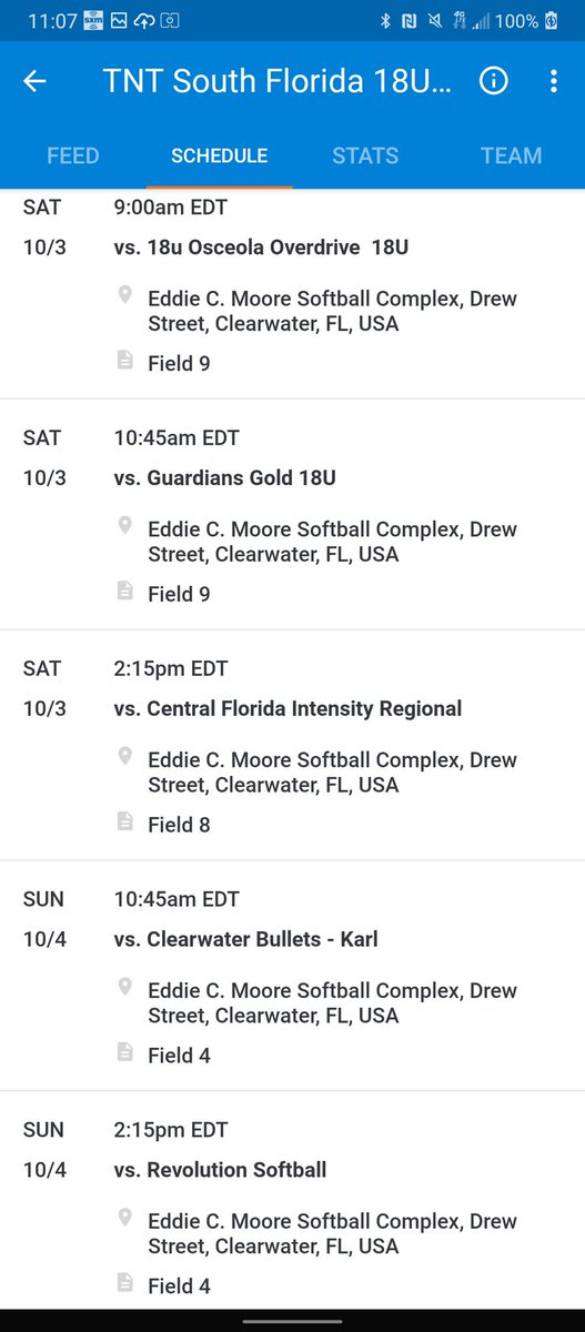 TnTFloridaPB's tweet photo. Here are the gametimes for the TNT Florida 16U national and 18u National team showcase games for the Clearwater Classic #UASFShowcase #ClearwaterClassic
@EasternFlorida
@GoCFsoftball
@ChrisSteiner20
@RollinsSports 
@rickcowan68 
@IHartFastpitch 
@SoftbalAmerica 
@E1Fastpitch https://t.co/IISNos75CV