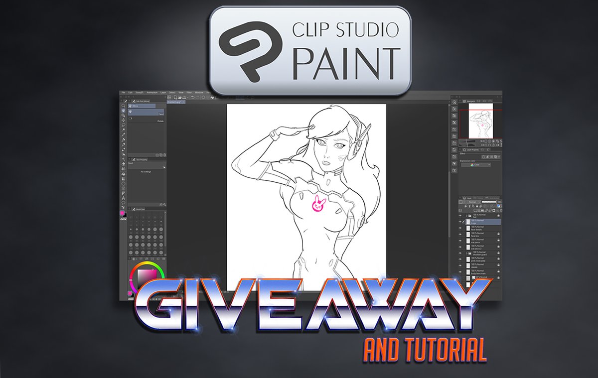 KShinabery212's tweet photo. Here we go #GiveawayAlert! I am giving a copy of #ClipStudioPaint away on my #YouTube channel to one lucky person! Also included in this video is an #GraphicsTutorial featuring #lineart of #Overwatch's #DVa! Here is the link to find out how you can win! https://t.co/21T7I9hhsK https://t.co/uQgfeclHwx