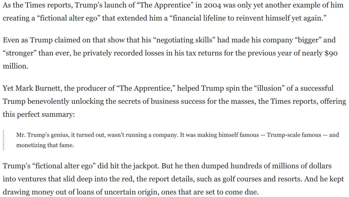 3) The NYT offers this killer summary:"Trump’s genius, it turned out, wasn’t running a company. It was making himself famous — Trump-scale famous — and monetizing that fame."But then he used this image to fleece desperate people w/scams like Trump U. https://www.washingtonpost.com/opinions/2020/09/29/when-trump-attacks-biden-debate-his-scam-will-hit-rock-bottom/