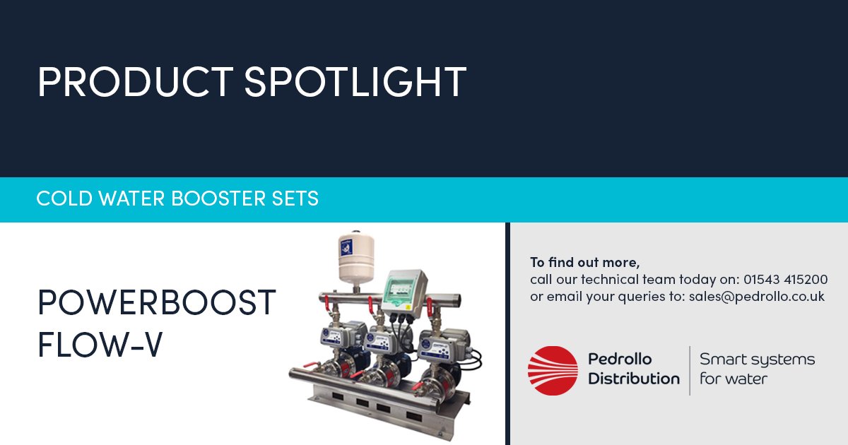 PedrolloUK's tweet photo. The POWERBOOST Flow-V is designed for large domestic and small commercial applications such as guest houses, sports clubs or multiple occupation dwellings
💪Up to 9 Bar
🌊Up to 24m³/hr
#coldwaterbooster #boostersets #waterboosting #boostwater #powerboost #smartsystemsforwater https://t.co/b6II3hMEMn