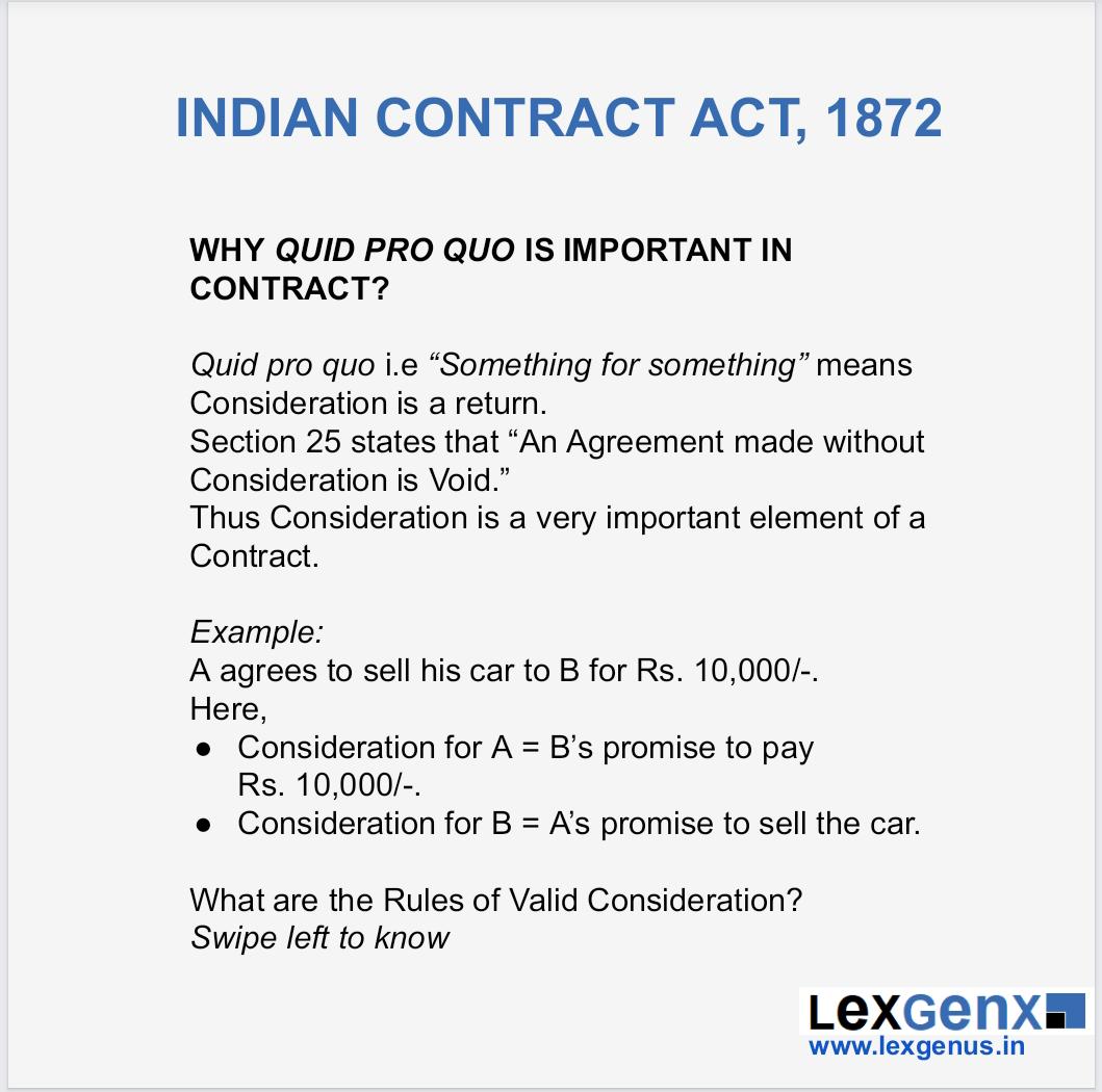 LexGenX's tweet photo. Quid pro quo
.
#contractact1872 #contractact #contractlaw #quidproquo
#contract https://t.co/uoJohEPPbB