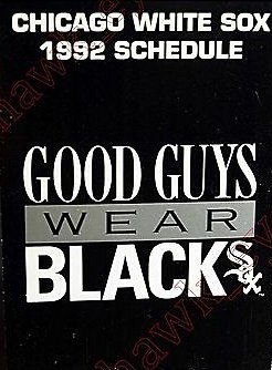 Then when my Mom remarried, my new Dad got me into baseball cards and my first pack had a Frank Thomas rookie card. At this time, we lived in Champaign, IL and watched more White Sox baseball at my Aunt's house. This is the "Good Guys Wear Black" era. (9/11)