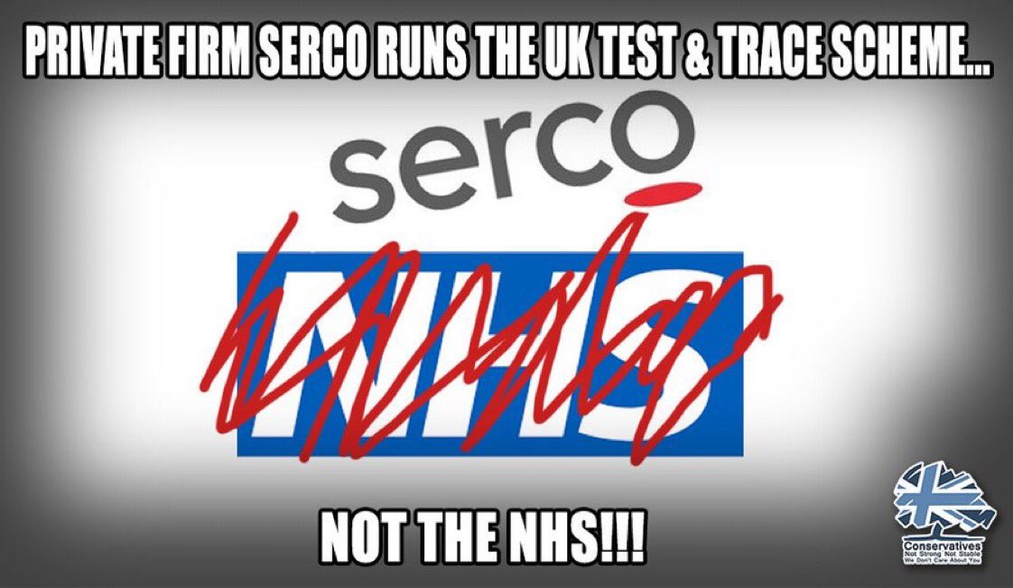 Test track and trace nowt to do with NHS