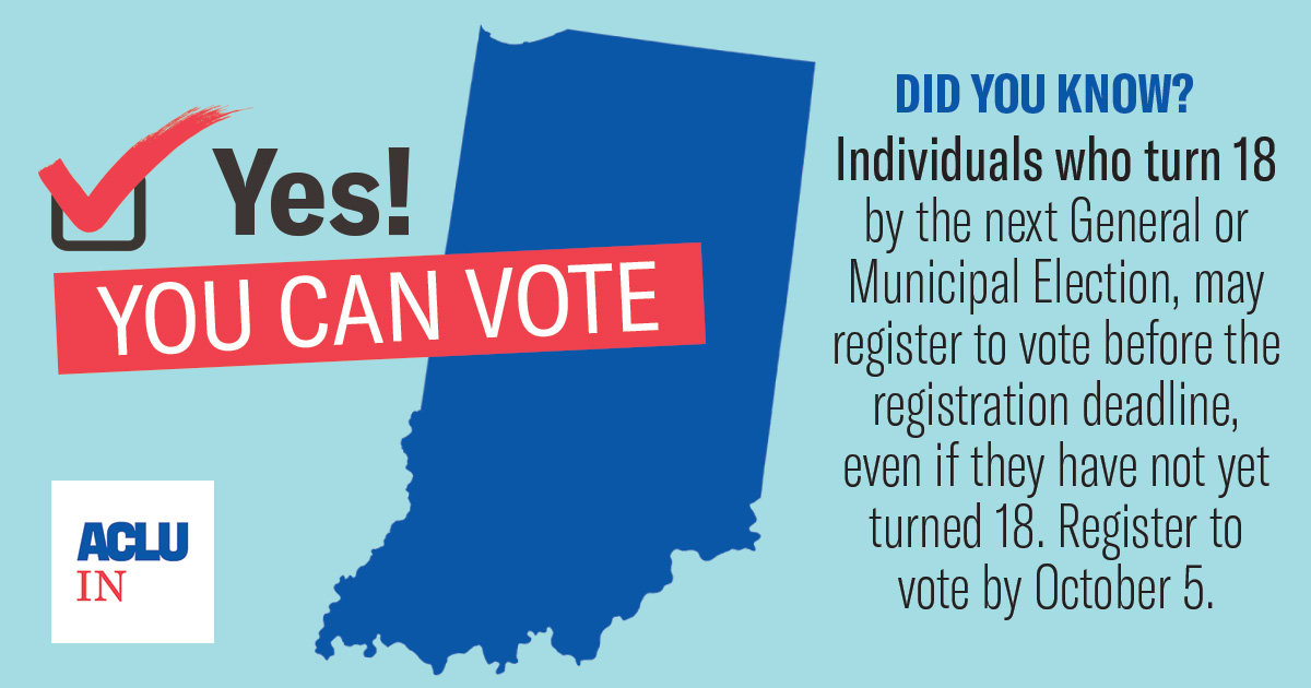 SenMarkStoops's tweet image. If you're currently 17 but your birthday is before the election, you can register to vote. If this is you, go to IndianaVoters.com right now and get registered! The deadline is only days away