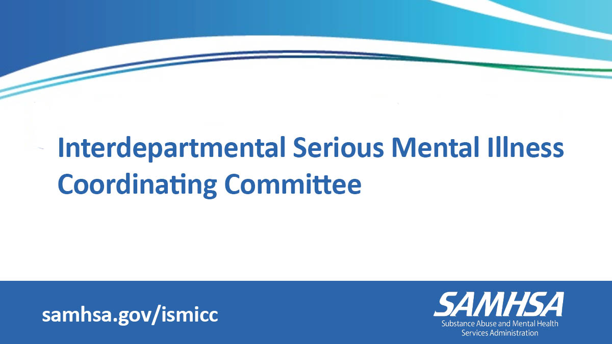 samhsagov's tweet photo. 📅 TODAY at ⏰ 1PM (EST): Dr. McCance-Katz will chair the Interdepartmental Serious Mental Illness Coordinating Committee meeting. #ISMICC works to address serious mental illness & serious emotional disturbance. Agenda ➡️ https://t.co/x6aZahCMXj https://t.co/M2IdL9owsr