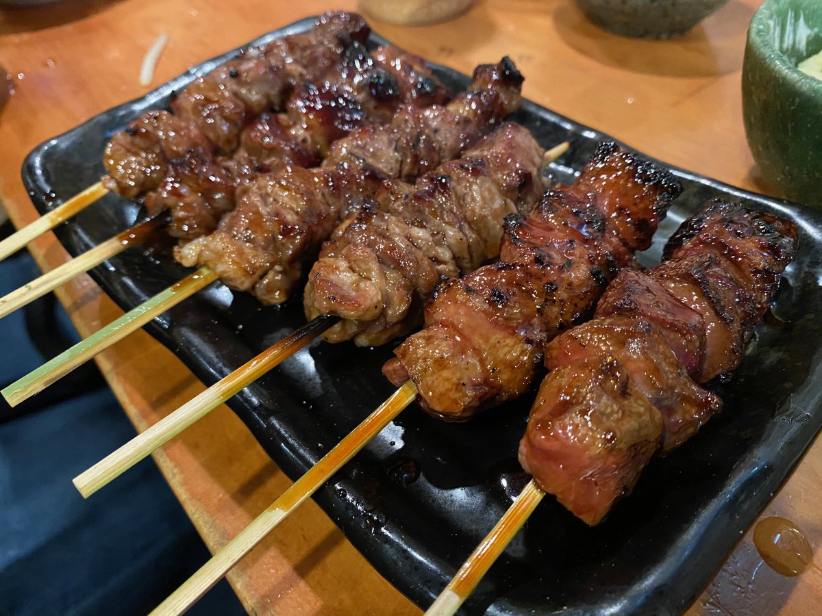 My favorite low-carb bar food is definitely yakitori (chicken on sticks) and yakiton (sub chicken for pork). The only downside is that my weak American stomach is no match for often-slightly-undercooked poultry so it's a bit of a dice roll