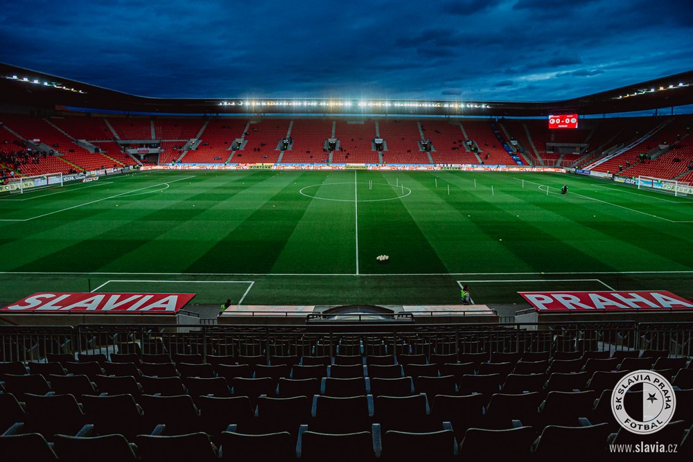 Inside Slavia Prague's stadium