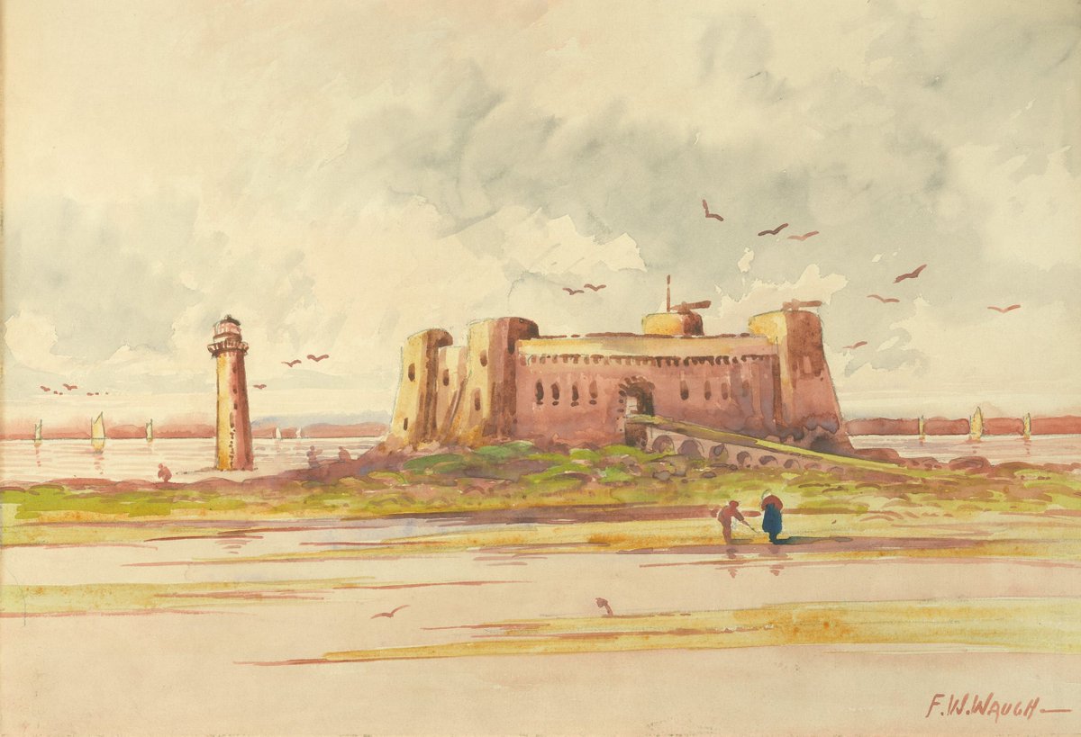 WilliamsonArt_'s tweet photo. “Fort Perch Rock and Lighthouse”
Watercolour by Frederick Waugh
More bygone days in New Brighton re-discovered during our stores audit
#solanderboxfinds #galleryaudit #documentationproject #newbrighton #wirral #watercolour #fortperchrock https://t.co/ecAKwOzgR9