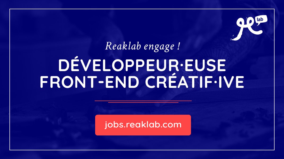 🎉Ca y est, Reaklab cherche à agrandir sa bulle de 5️⃣ !
Tu veux venir créer des expériences digitales aussi incroyables que le plaisir d’un espresso au réveil ? ☕

C’est par ici que ça se passe ! 💌
jobs.reaklab.com
