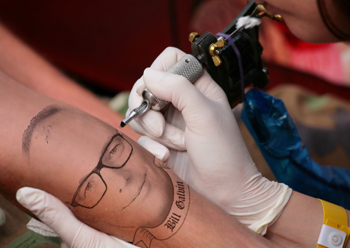 USSGalvinator's tweet photo. Dear Esteemed #USS members: do you like my new tattoo? #USSEngage https://t.co/5gkGkooECW