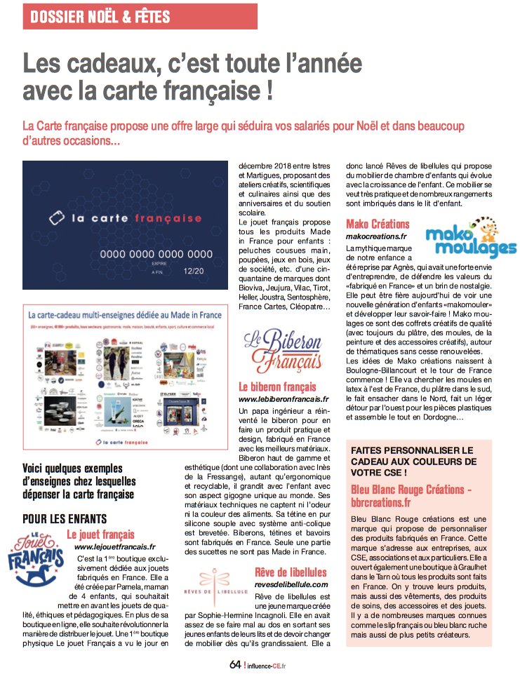 charleshuet21's tweet photo. #SalonsCE Dossier complet dans @CeInfluence consacré à la @cartefrancaise la carte-cadeau du #MadeinFrance
💳🎁♻️🏭🇫🇷 Demandez à votre #CSE de vous offrir à #Noël les moyens de #relocaliser en vous donnant accès à 50.000 produits fabriqués en France
▶️https://t.co/UyOHnaUnac https://t.co/AOWoqiQiUQ