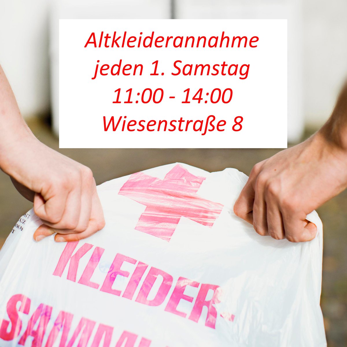 Auch am 03. Oktober sind für Sie da von 11 bis 14 Uhr und nehmen Ihre Altkleiderspende entgegen. #drk #grossauheim #altkleider