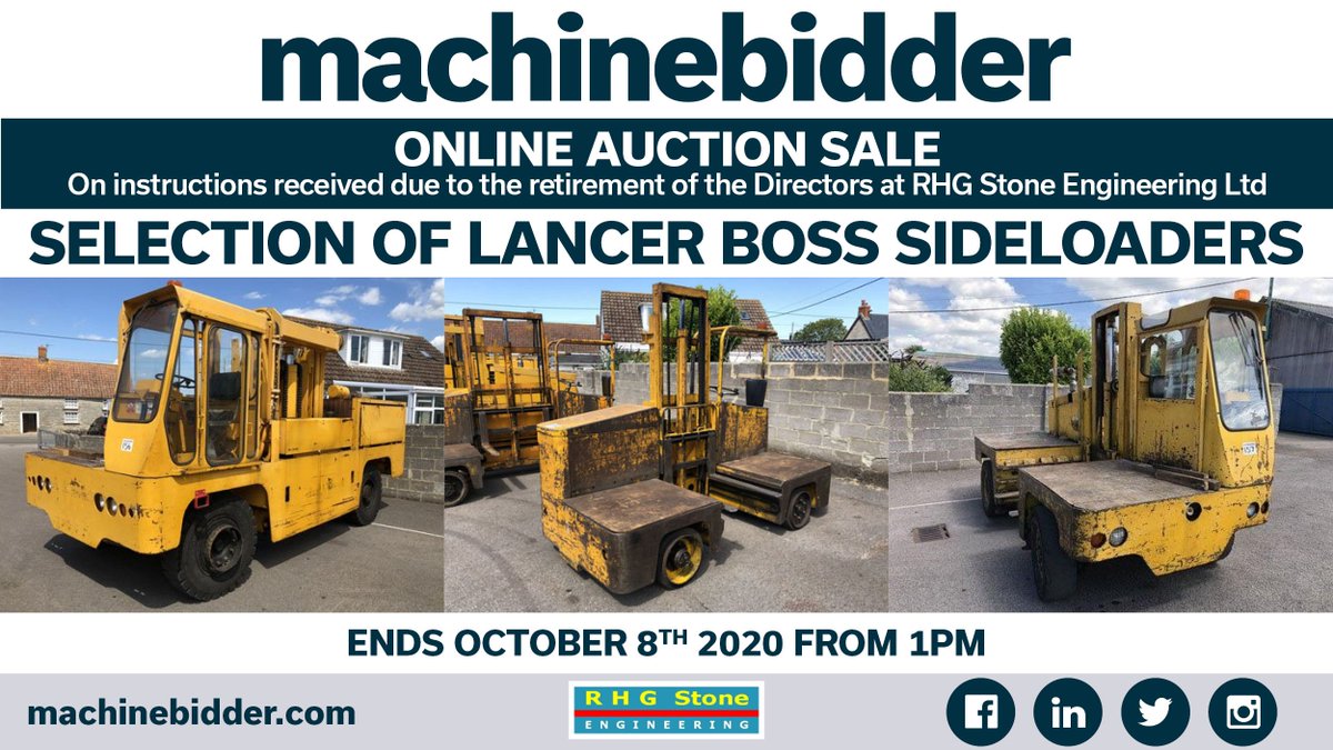 machinebidder's tweet photo. ONLINE AUCTION SALE Selection of Lancer Boss Side Loaders available - to view, register and bid please see: https://t.co/X7nOtoO8hM #lancer #sideloaders #machineauction #onlineauction #machinery #machinebidder #UKmfg #manufacturingUK #usedmachines #cnc #engineeringUK #engineering https://t.co/ahaNF5sh4z