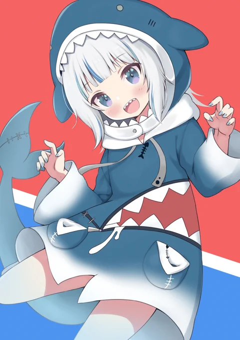 #今月描いた絵を晒そう 白白鮫 