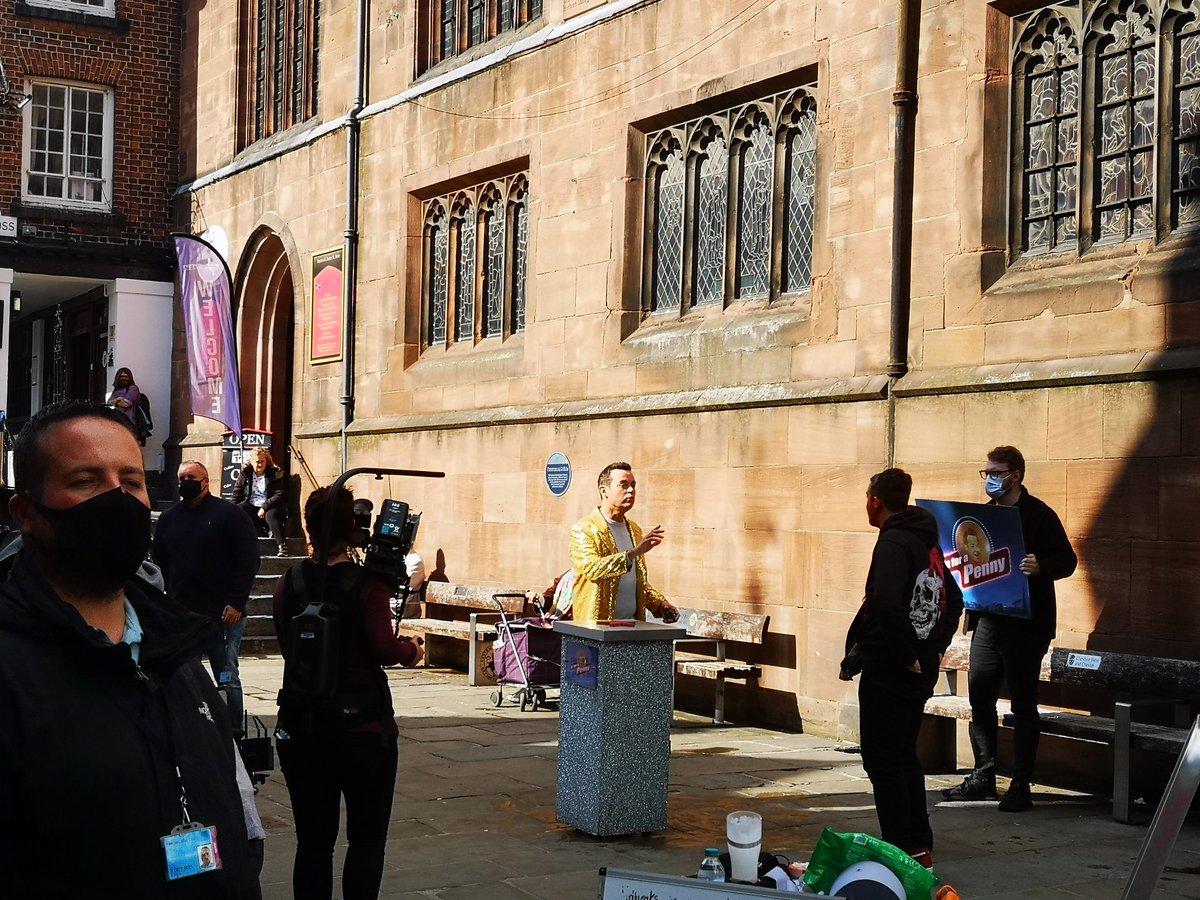 TV crew telling people to move on : "crowds more than 6 and we can't film" ... Mad world