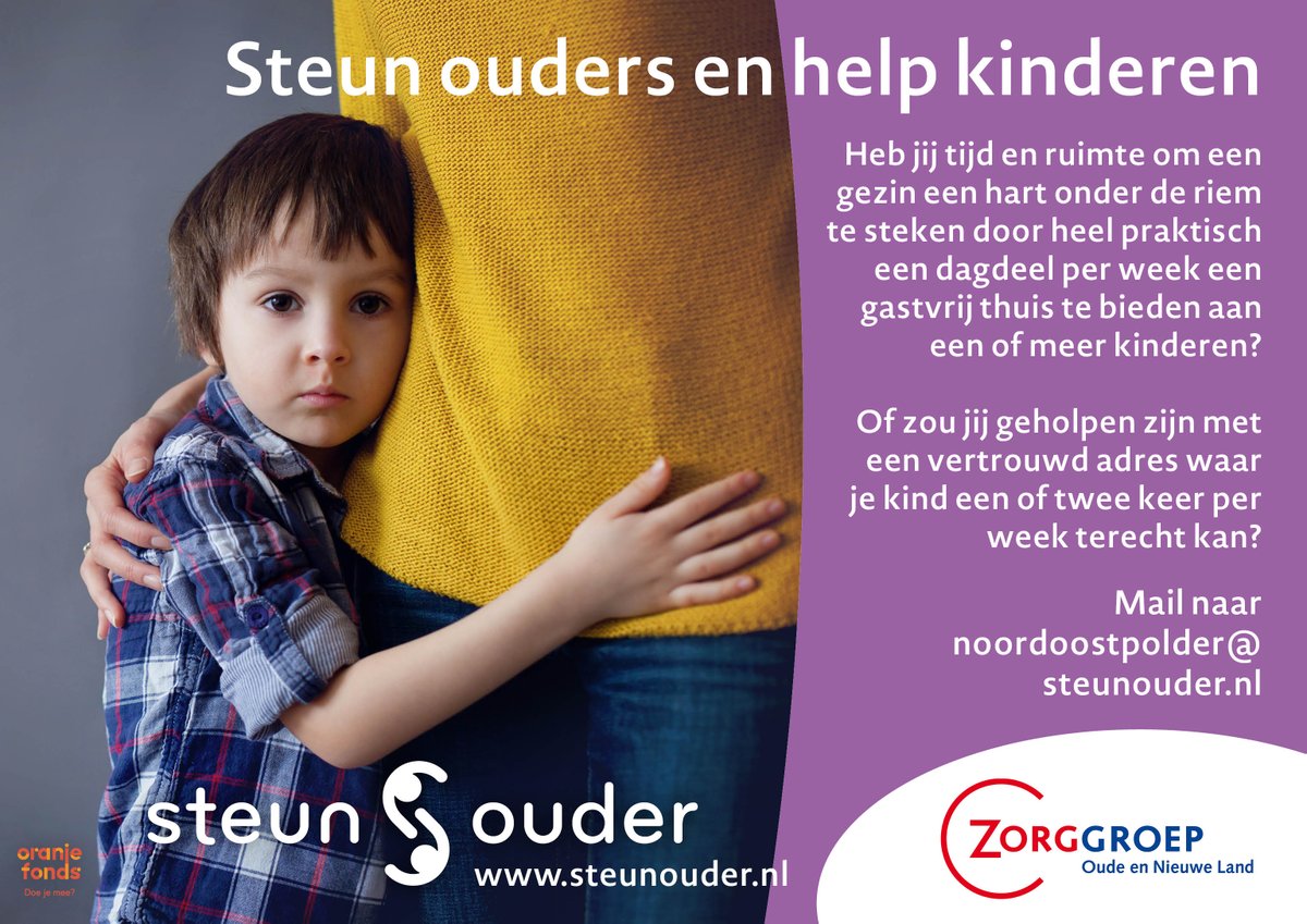 Deze week is het de Week van de Steunouder. Wilt u steunouder worden in de Noordoostpolder of kent u iemand die gebaat is bij een gastvrij thuis voor kinderen tussen de nul en dertien jaar? Lees hier het interview van De Stentor met coördinator Sanne: destentor.nl/flevoland/steu…