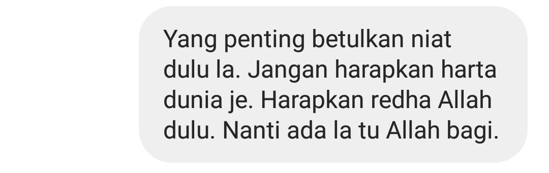 Ni sharing aku pasal dhuha.Hari tu ingat nak buat thread. Tapi malas la nak tulis banyak kali. Share terus tips yang aku share kat member aku. Moga dapat buat dhuha dengan istiqomah dan niat yang betul. InsyaAllah.