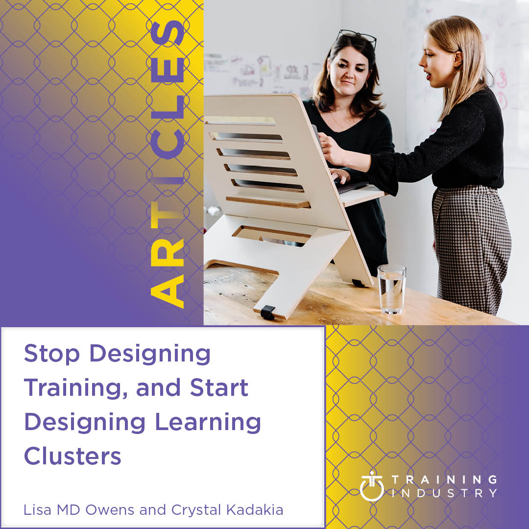 TrainingIndustr's tweet photo. Gain actionable insights for designing #learningclusters that fit employees' unique learning needs and contexets. https://t.co/oEVYD4Jqyc #learningassets #learningdesign #trainingdesign #instructionaldesign #contentdevelopment @WeAreInvati https://t.co/bPpbtSJNcL