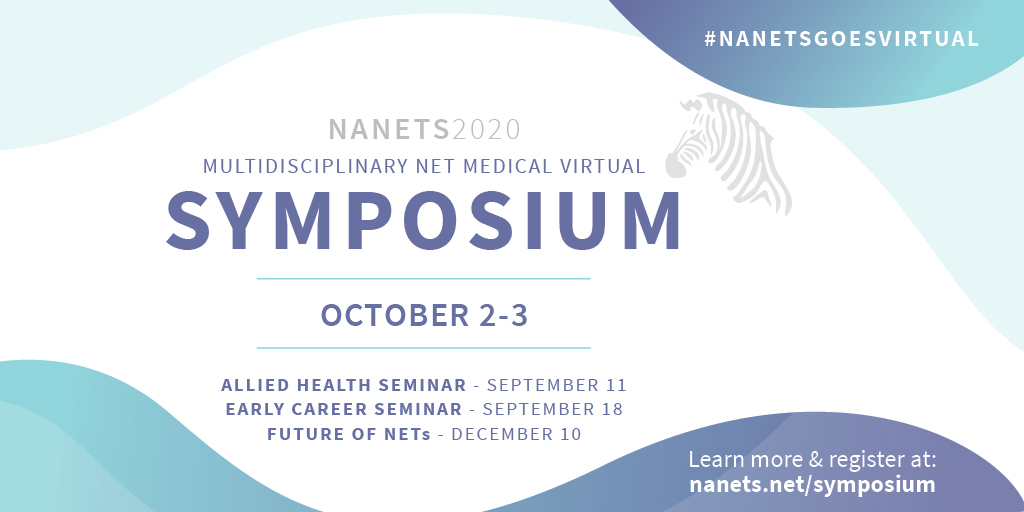 Cutting Edge NET Research… don’t miss out on seeing and hearing from the greater NET medical community presenting oral presentation and 96 posters! – register for the Multidisciplinary NET Medical Virtual Symposium Register at bit.ly/3ibpyXf #NANETSgoesVirtual