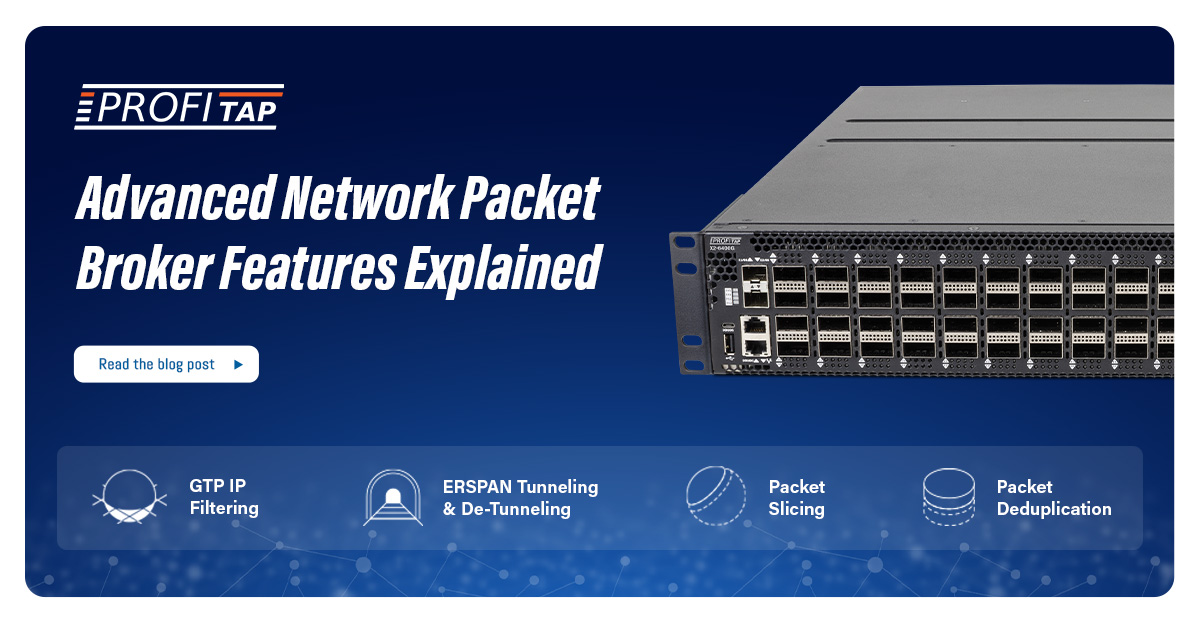 Profitap's tweet image. #NGNPBs offer an extensive set of features like #PacketSlicing, #GTP IP Filtering, #Deduplication and many more. Learn more about how these advanced features help to optimize your network performance: hubs.ly/H0x6f-20 #NPB #TrafficAggregation #NetworkVisibility