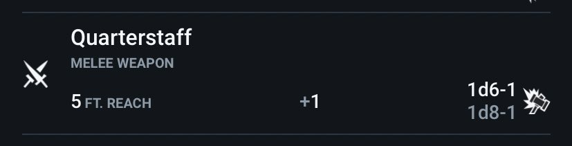 SilentCastHD's tweet photo. @DnDBeyond @OboeLauren @ToddKenreck Oh no. That is sad to hear.
But there should be a way. Either hacky or by adjusting the code...
Versatile weapons do have a second dmg roll available. Of course it works differently than the optional fire damage, but still... https://t.co/ynxCsNJAyu
